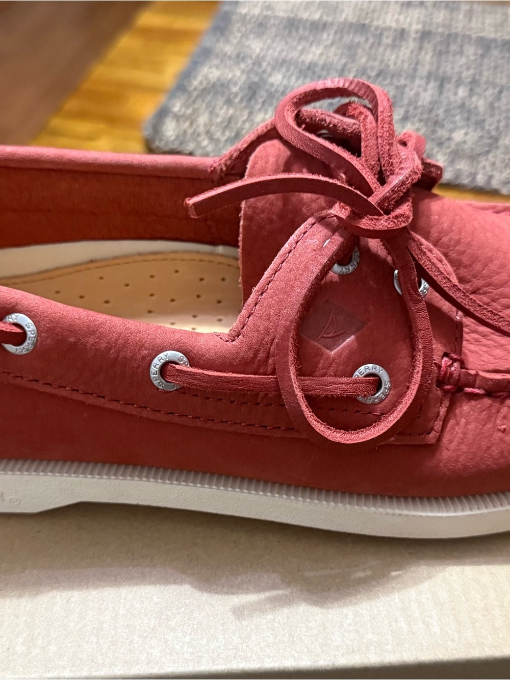 Sperry Red Suede Boat Shoe Loafer